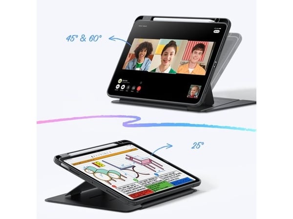 ESR FLIP HYBRID-etui til iPad Air 10,9" 4/5/2020-2022 og 11" 6/7/2024-2025 BLACK