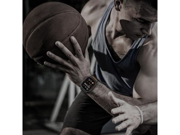 4kom.pl TECH-PROTECT nylon clasp til Apple Watch 6/7/8/9/10/SE/ULTRA/2 (44/45/46/49 mm) svart
