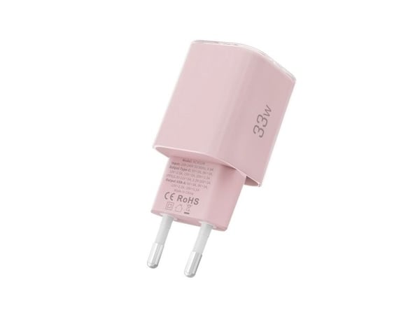 TECH-PROTECT NCM33W 2-PORT NETWORK CHARGER PD33W/QC3.0 BABY PINK