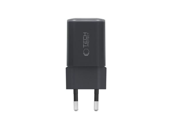 Tech-Protect NCM33W nettverkslader, 2-porter, NETWORK CHARGER PD33W/QC3.0, svart