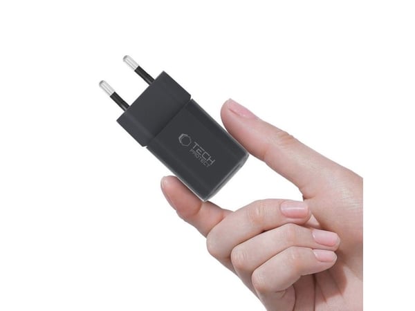 Tech-Protect NCM33W nettverkslader, 2-porter, NETWORK CHARGER PD33W/QC3.0, svart