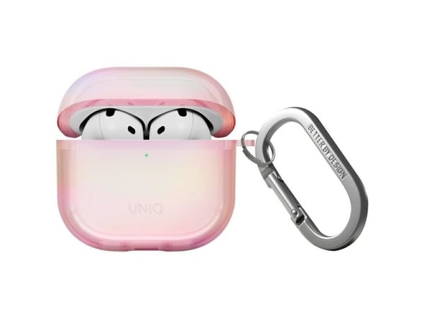 Uniq-etu i UNIQ Iridescia til AirPods 4, rosa prisme