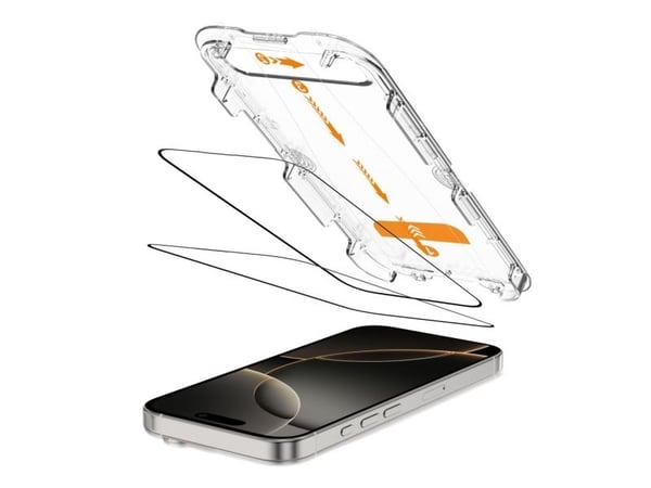 Tech-Protect herdet glass TECH-PROTECT QUICK SET+ 2-pak til iPhone 16 Pro Black
