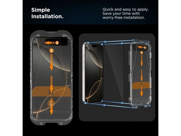 Tech-Protect herdet glass Tech-Protect Quick Set+ 2-pak til iPhone 15 / 16 svart