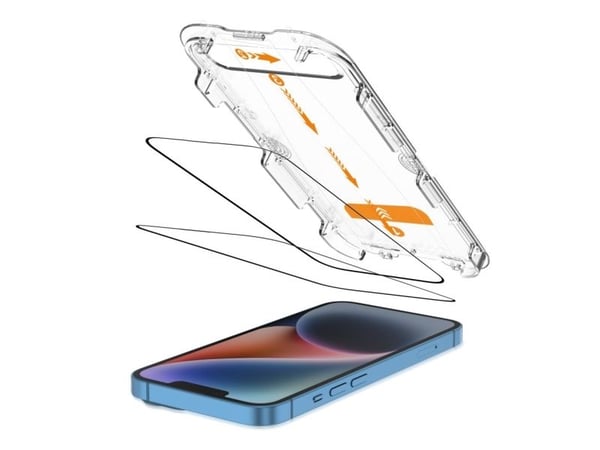 Tech-Protect härdat glas TECH-PROTECT QUICK SET+ 2-pack iPhone 13 / 13 Pro / 14 / 16E svart