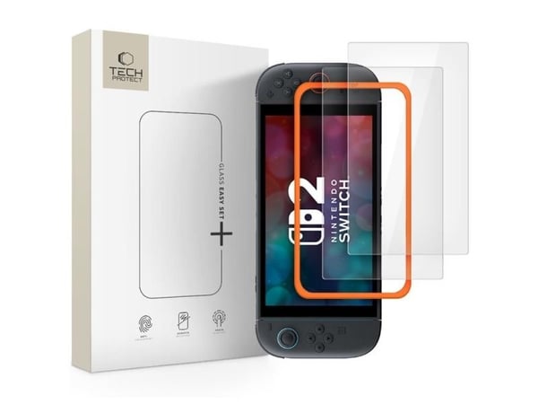 SZKLO HARTOWANE TECH-PROTECT EASY SET+ 2-PACK NINTENDO SWITCH 2 CLEAR
