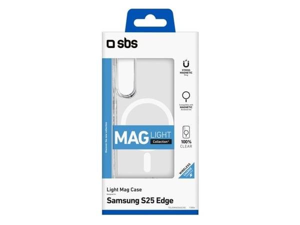 SBS Light Mag-etui for Samsung Galaxy S25 Edge - gjennomsiktig
