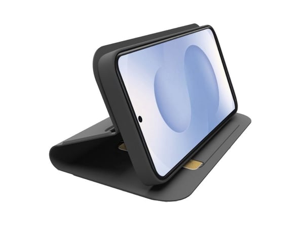 SBS Wallet-etui med stativ og lommebok til Samsung Galaxy S25 Edge - sort