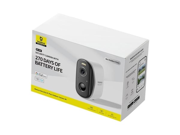 Baseus Security N1 Plus 2K utomhuskamera - vit