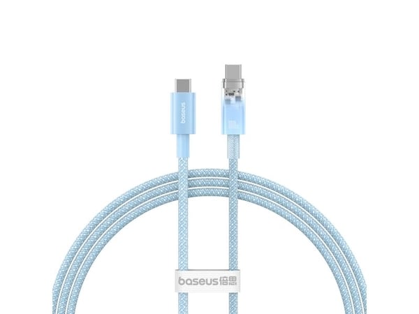 Baseus USB-C till USB-C kabel - 1 m - blå