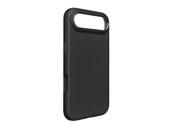 Puro Icon Mag Pro flytende silikondeksel for iPhone 17 Air, MagSafe-kompatibelt, med kamerabeskyttelse og aluminiums-knapper - svart