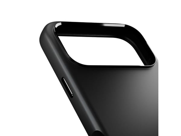 Puro Icon Mag Pro flytende silikondeksel til iPhone 17 Pro - MagSafe-kompatibelt, med kamerabeskyttelse og aluminiums-knapper - svart