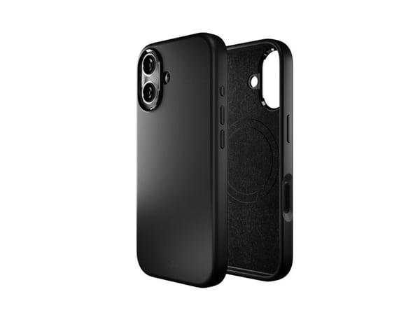 Pure Icon Mag Pro Liquid Silicone Case for iPhone 17 kompatibel med MagSafe, med kamerabeskyttelse og knapper i aluminium - sort