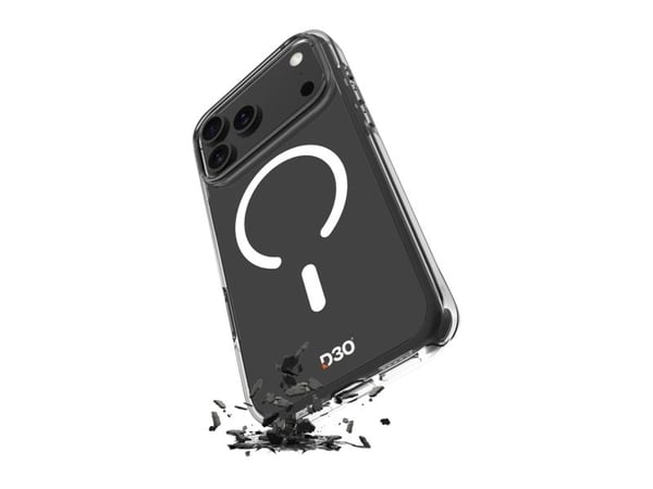 Puro Impact Clear D3O TPU+PC-etui kompatibelt med MagSafe for iPhone 17 Pro - gjennomsiktig