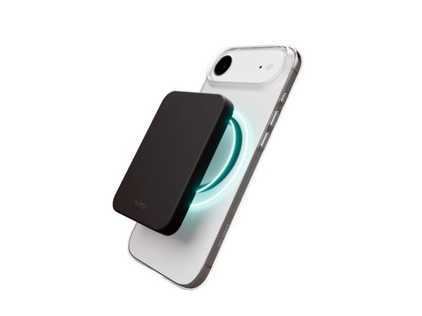 Puro Lite Mag TPU+PC-kompatibelt etui med MagSafe for iPhone 17 Air - gjennomsiktig med svart ring