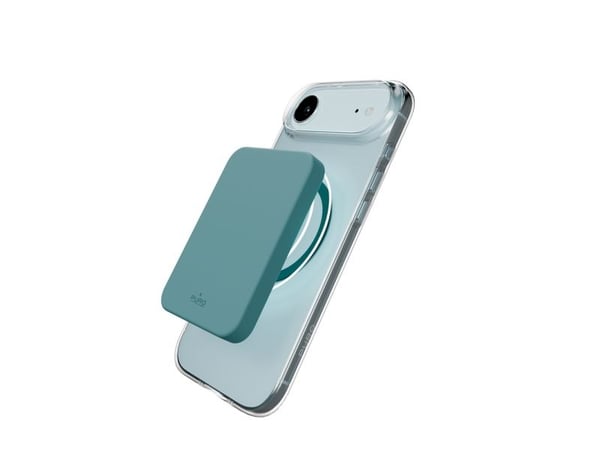Puro Lite Mag TPU+PC-kompatibelt etui med MagSafe for iPhone 17 Air - gjennomsiktig med turkis ring