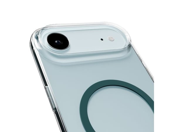 Puro Lite Mag TPU+PC-kompatibelt etui med MagSafe for iPhone 17 Air - gjennomsiktig med turkis ring