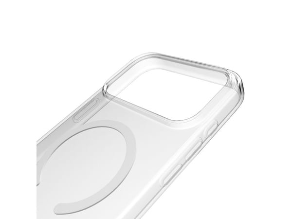 Puro Lite Mag TPU+PC-kompatibelt etui med MagSafe for iPhone 17 Pro Max - gjennomsiktig med hvit ring
