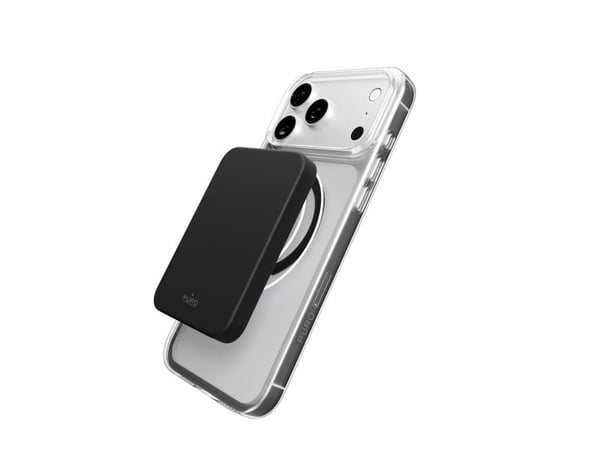 Puro Lite Mag TPU+PC-kompatibelt etui med MagSafe for iPhone 17 Pro Max - gjennomsiktig med svart ring