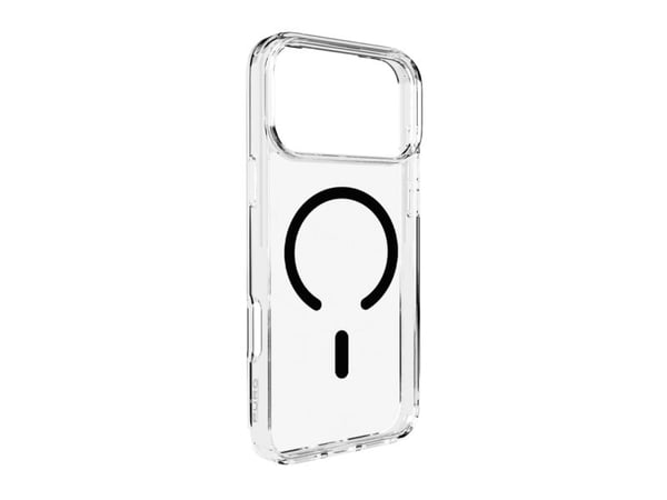Puro Lite Mag TPU+PC-kompatibelt etui med MagSafe for iPhone 17 Pro - gjennomsiktig med svart ring