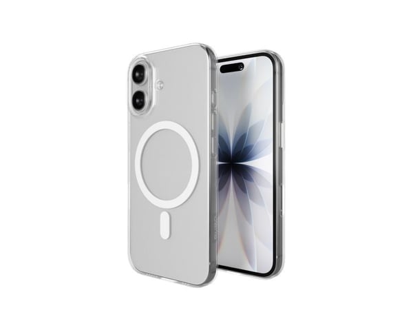 Puro Lite Mag TPU+PC-kompatibelt etui med MagSafe for iPhone 17 - gjennomsiktig med hvit ring