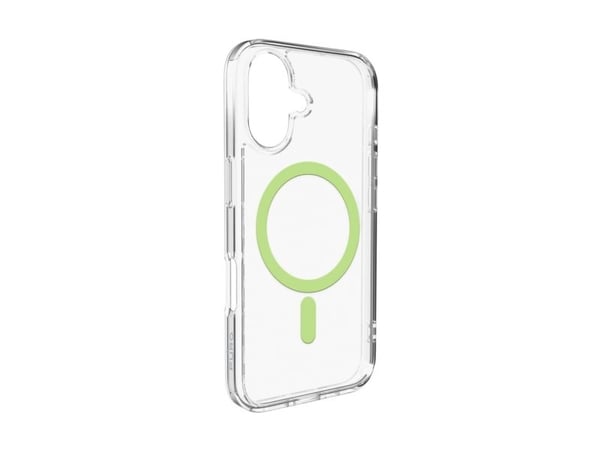 Puro Lite Mag TPU+PC-kompatibelt etui med MagSafe for iPhone 17 - gjennomsiktig med grønn ring