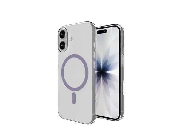 Puro Lite Mag TPU+PC-kompatibelt etui med MagSafe for iPhone 17 - gjennomsiktig med rosa ring