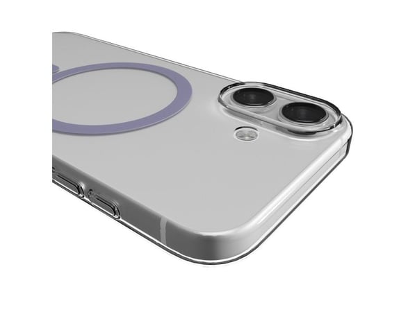 Puro Lite Mag TPU+PC-kompatibelt etui med MagSafe for iPhone 17 - gjennomsiktig med rosa ring