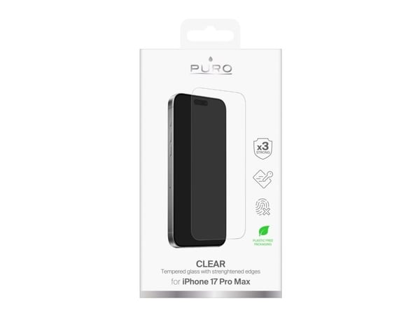 PURO PUSDGIPHONE17P69, Apple, iPhone 17 Pro Max, Ripebestandig, Gjennomsiktig, 1 stykker