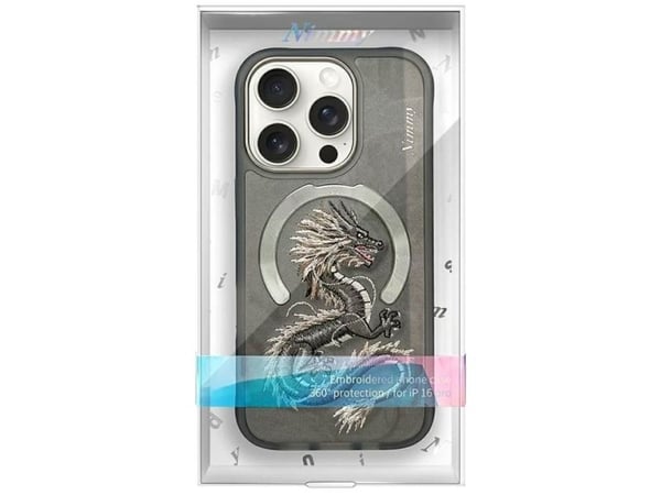 Nimmy Dragon MagSafe kotelo Apple iPhone 16 Pro harmaa