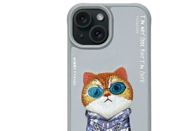 Nimmy iPhone 15 6,1" deksel grå/grå - Cool Cat