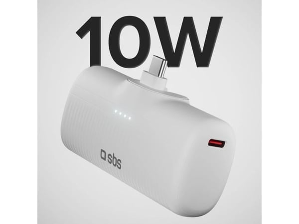 SBS TEBB5000PLUGWGRS, 5000 mAh, Hvit