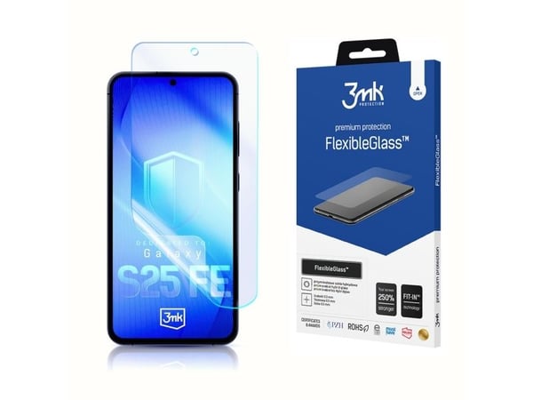 Hybrid 3MK skjørt av fleksibelt glass for Samsung Galaxy S25 FE