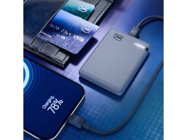 Powerbank 3MK Pocket Powerbank 5000 mAh 12W USB-C grå/grå