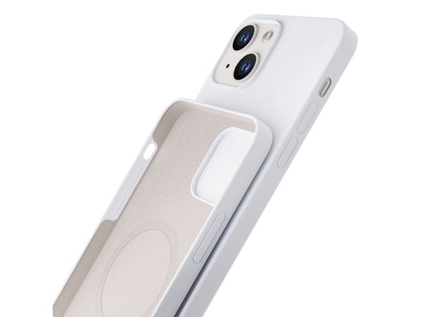 3mk Hardy Silicone MagCase för iPhone 14 Plus - vit