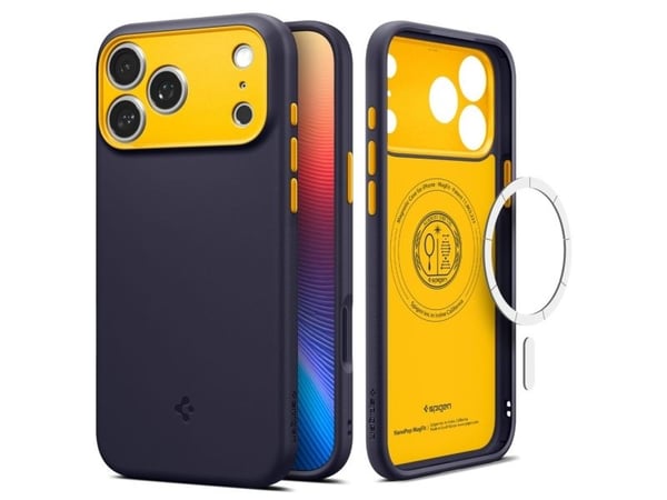 Spigen ACS10326, Etui, Apple, iPhone 17 Pro, 16 cm (6.3"), Blåbær, Marineblå