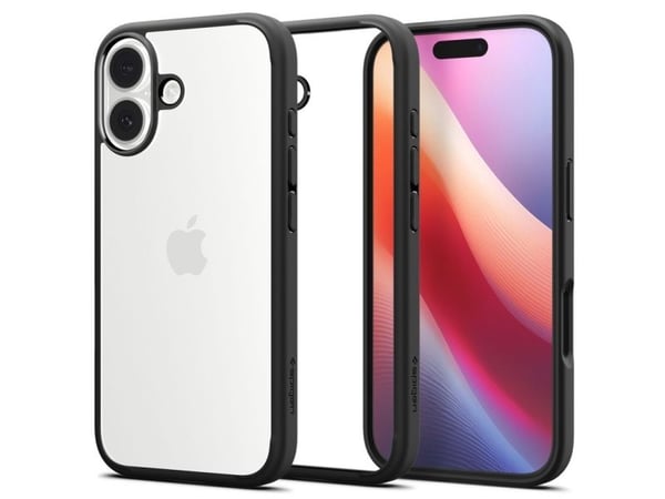 Spigen iPhone 17 Case Ultra Hybrid, Etui, Apple, iPhone 17, 16 cm (6.3"), Svart, Gjennomsiktig