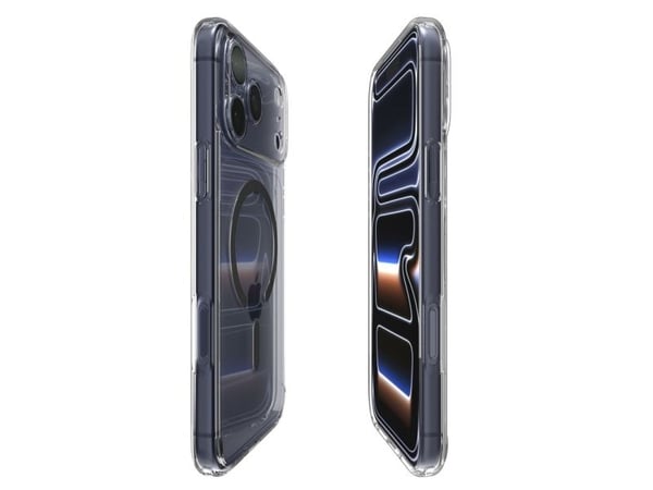 Spigen ACS10283, Mobilskal, Apple, iPhone 17 Pro Max, 17,5 cm (6.9"), grafit, Transparent