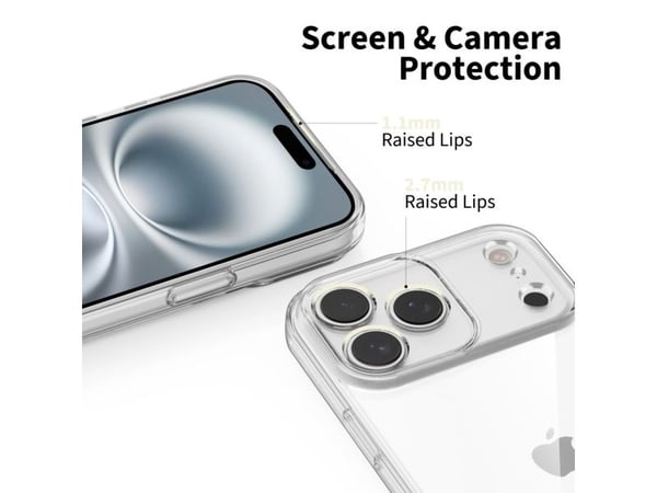 Tech-Protect FlexAir-fodral till iPhone 17 Pro - genomskinlig
