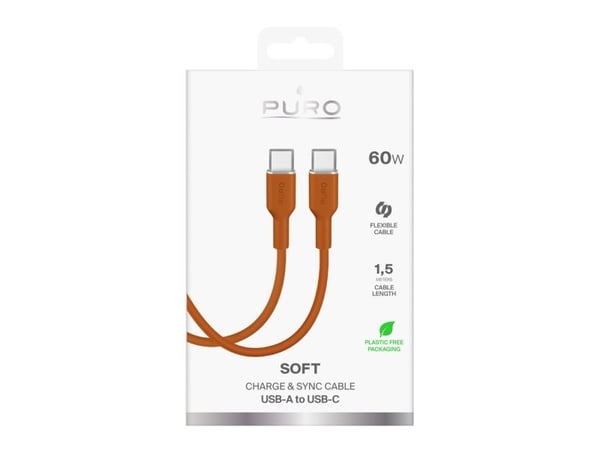 SBS PUCCCICON15MTORA17, 1,5 m, USB C, USB C, Oransje