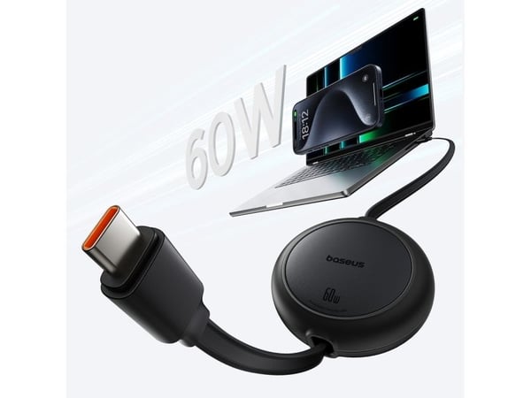 Baseus CB000062, 1 m, USB C, USB C, Svart