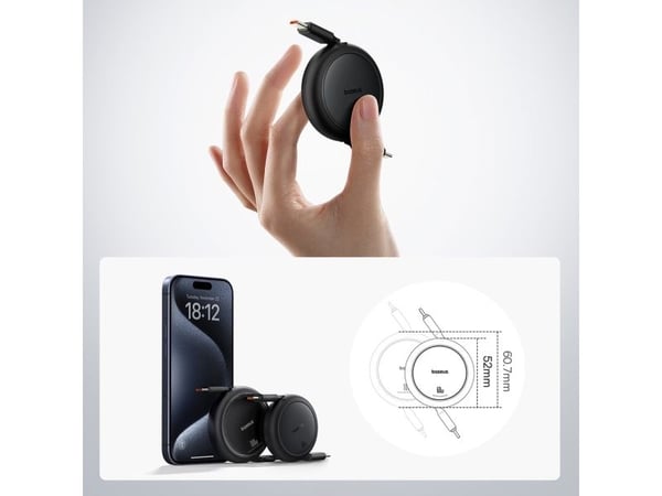 Baseus CB000062, 1 m, USB C, USB C, Lajittelu