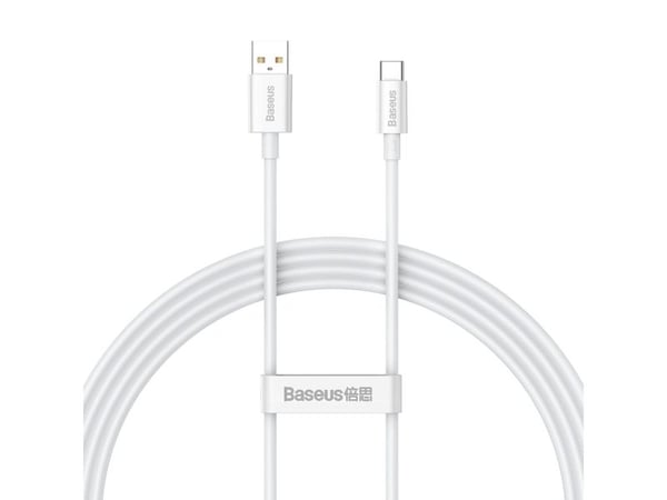 Baseus Superior Series USB-A - USB-C 100W-kabel 1,5 m - vit