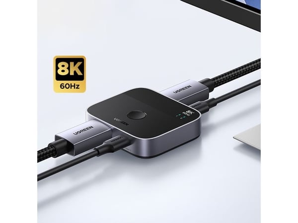USB-hub Ugreen Switch DisplayPort/USB-C till USB-C - grå