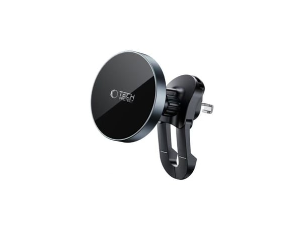 TECH-PROTECT MM15W-V5 magnetisk Magsafe bilvifteholder med trådløs lader 15W - sort/sort