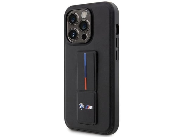 BMW grepstativ hot stamp iPhone 14 Pro-etu - svart