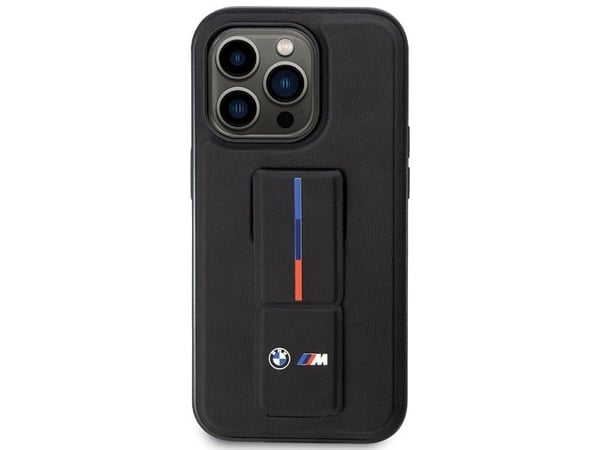 BMW grepstativ hot stamp iPhone 14 Pro-etu - svart