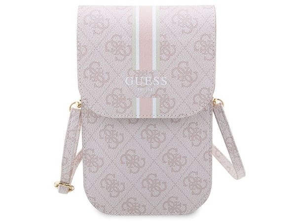 Guess Guess 4G Stripes – crossbody-veske til telefon (rosa)