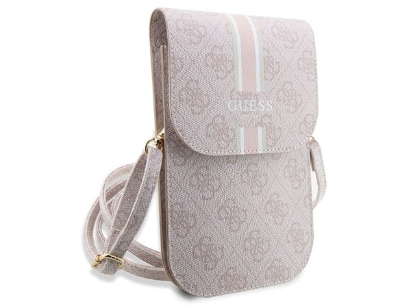 Guess Guess 4G Stripes – crossbody-veske til telefon (rosa)