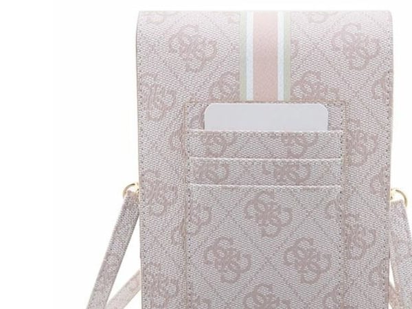Guess Guess 4G Stripes – crossbody-veske til telefon (rosa)